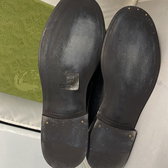 Pre Loved Gucci Betis Glamour Nero 700036 Loafer Black Mismatch size R39 & L38 - Picture 12 of 15